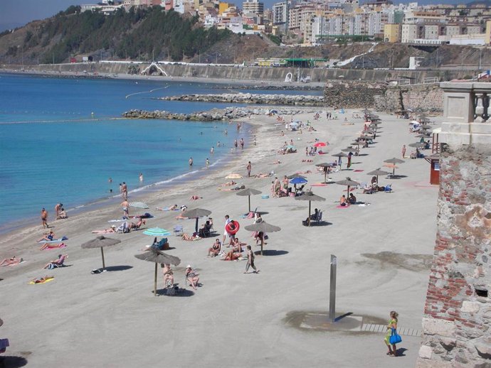Playa de Ceuta en una imagen de archivo de 2010.