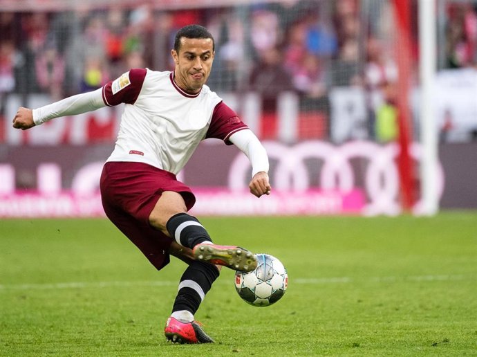 Thiago Alcántara jugando con el Bayern