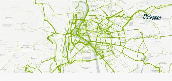 Mapa de Sevilla de Ciclogreen