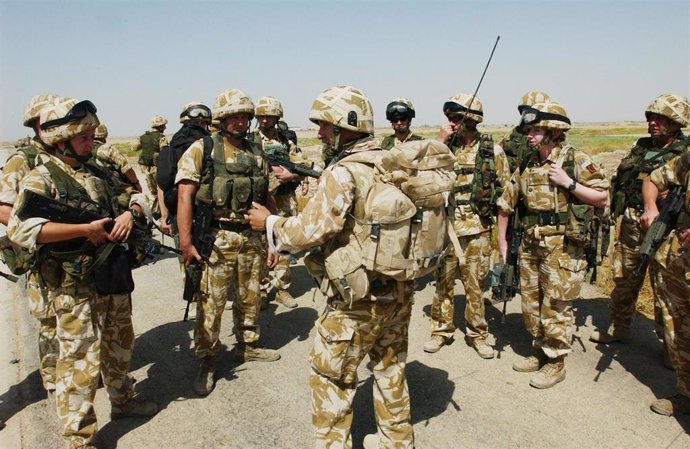 Soldados del Ejército de Reino Unido en Irak