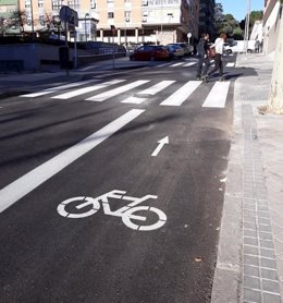 Carril bici en Madrid
