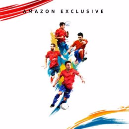 Cartel de la serie documental 'Futbolistas por el mundo', de Amazon Exclusive y producida por Atresmedia Studios