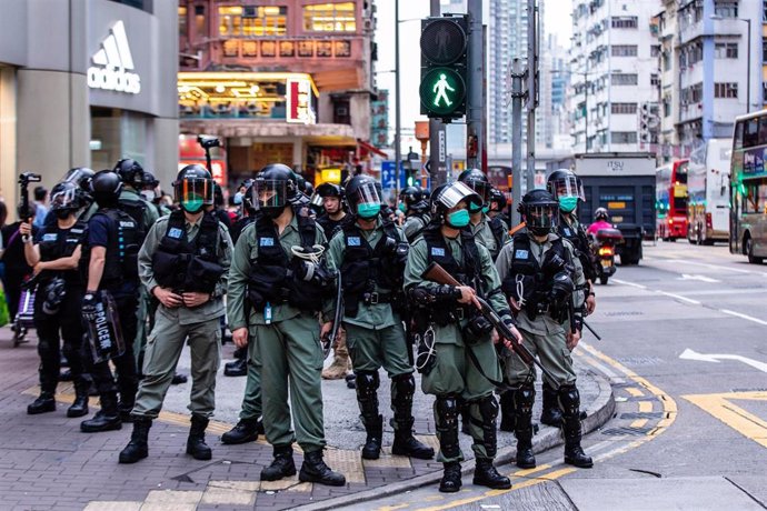 Despliegue policial en Hong Kong