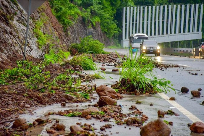 Daños provocados por la tormenta tropical 'Amanda' en El Salvador