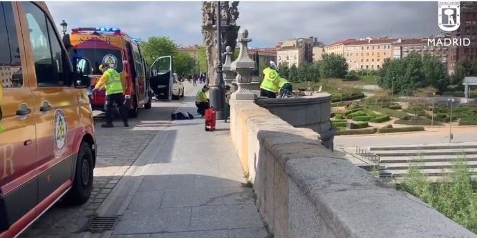 Accidente de bici en Madrid