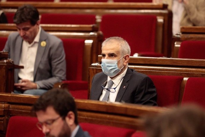 Carlos Carrizosa (Cs) en una imatge d'arxiu en el ple del Parlament del 21 de maig.