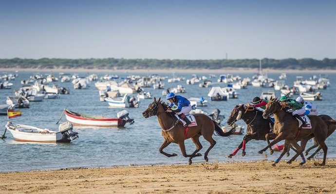 Carreras de Caballos en la playa de Bajo de Guía en una imagen de archivo
