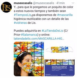 Publicación en redes sociales del Museo Casa Lis de Salamanca