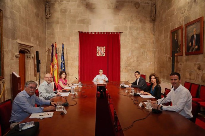 Reunión de la Mesa del Diálogo Social de Baleares este jueves.