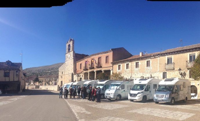 Imagen de un área de autocaravanas de la provincia de Palencia.