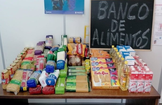 Alimentos recogidos por las unidades de distrito de Policía Municipal de Madrid
