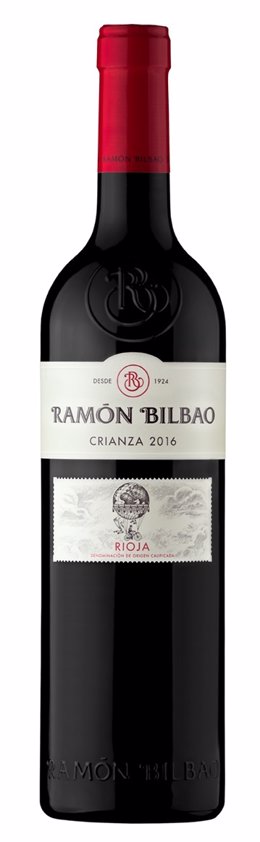 Botella de vino Ramón Bilbao Crianza