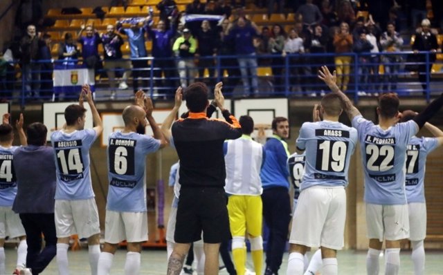 El Soliss FS Talavera, equipo de la Segunda División de fútbol sala, ante su afición