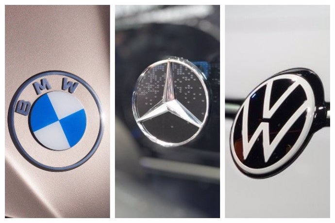 Logos de BMW, Mercedes-Benz y Volkswagen.