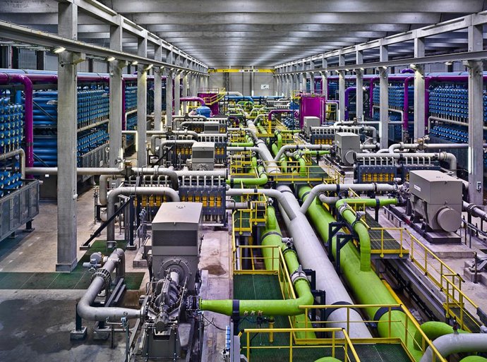 Imagen de archivo de una instalación industrial. 