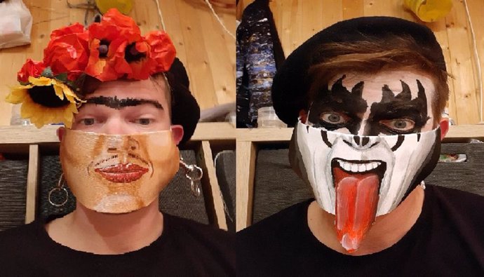 Un artista austriaco crea mascarillas de lo más originales