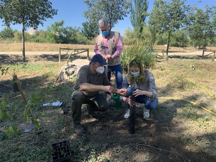 Paloma Martín, consejera de Medio Ambiente, Ordenación del Territorio y Sostenibilidad de la Comunidad de Madrid, visita Bosquesur