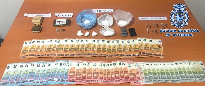 Material intervenido por la Policía Nacional