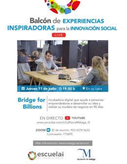 Cartel de 'El Balcón de Experiencias Inspiradoras'.