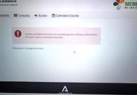 Susana Díaz pide a la Junta que amplíe el plazo de matriculación porque "sigue sin funcionar" por Internet