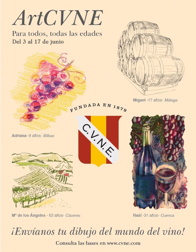'ArtCVNE: un recorrido por el arte del vino', concurso de dibujo de CVNE para ac