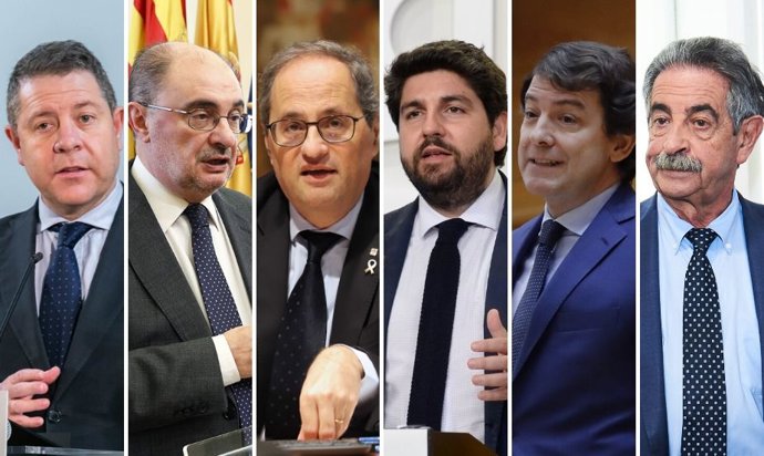 Page, Lambán, Torra, López Miras, Mañueco y Revilla