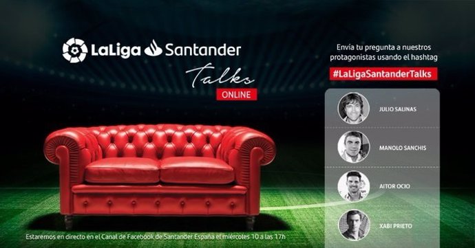 Los exjugadores Julio Salinas, Manolo Sanchís, Aitor Ocio y Xabi Prieto analizan el regreso del fútbol este miércoles en LaLiga Santander Talks