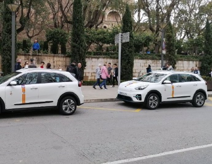 Taxis estacionados en Palma de Mallorca