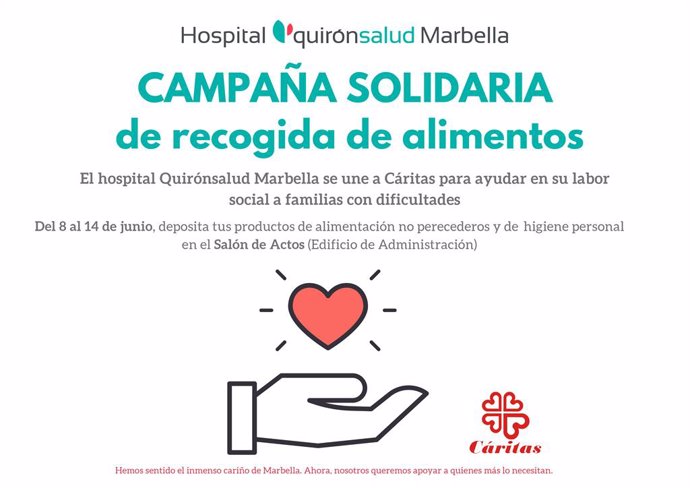 Málaga.- Coronavirus.- Quirónsalud Marbella organiza una campaña solidaria de re