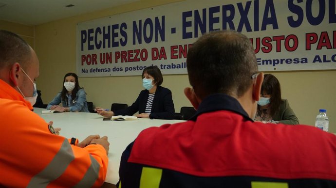Ana Pontón se reúne con el comité de empresa de Alcoa San Cibrao