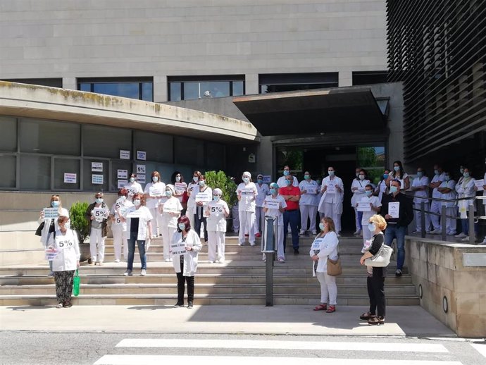 Protesta en el Hospital de Santa Maria de Lleida