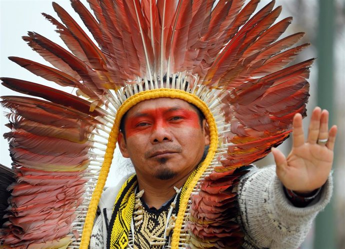 Activista indígena durante la COP25 (Imagen de archivo)