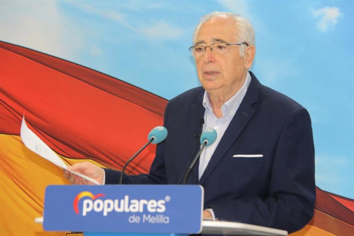 Juan José Imbroda, en rueda de prensa en Melilla