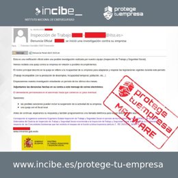 Ejemplo de correo fraudulento