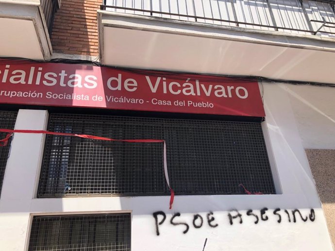Vandalizada la sede del PSOE en Vicálvaro