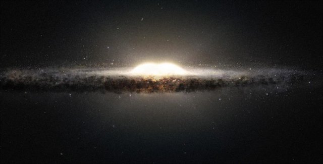 Impresíón artística del Bulbo Central de la Vía Láctea