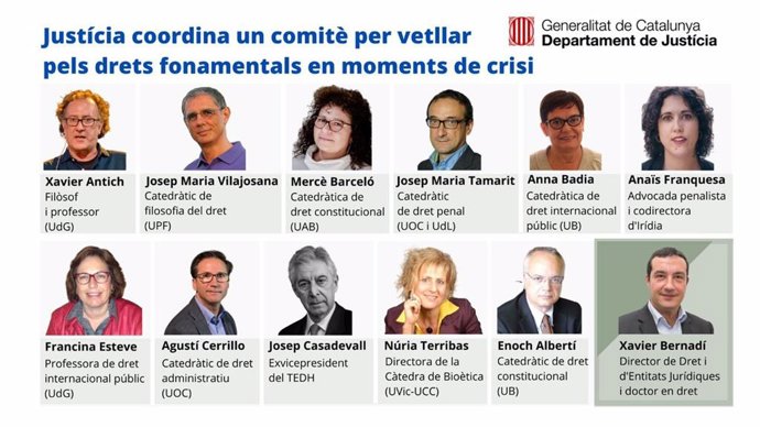 Comité de expertos por los derechos fundamentales en situaciones de emergencia de la Generalitat.