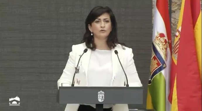 La presidenta del Gobierno riojano,Concha Andreu, en el discurso del Día de La Rioja