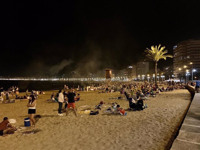 Noche de San Juan en Cullera (Valencia) en una imagen de archivo