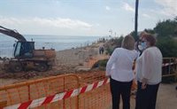 Calero garantiza que las playas de Alicante estarán recuperadas el 1 de julio de los destrozos del temporal Gloria