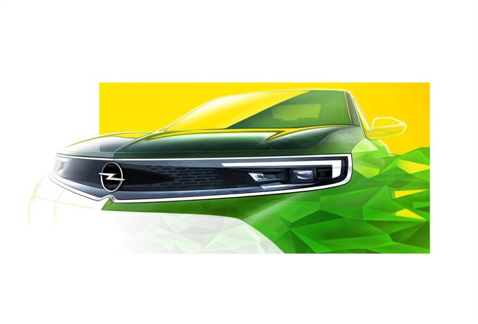 Recreación del nuevo frontal de Opel.