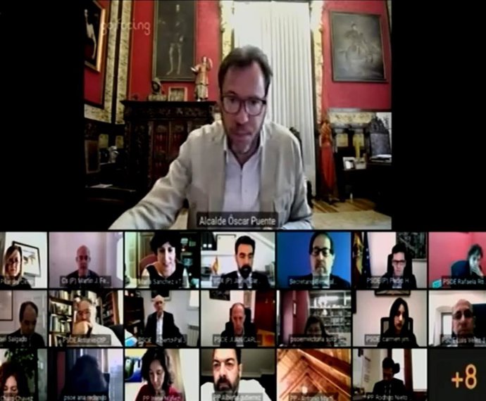 Pleno telemático del Ayuntamiento de Valladolid.