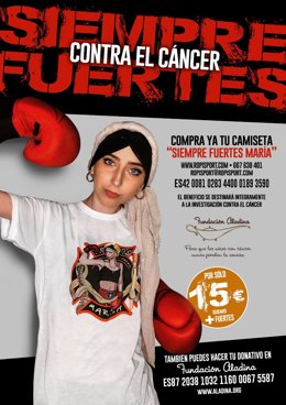 Imagen de la campaña para ayudar a una adolescente con un cáncer poco frecuente.