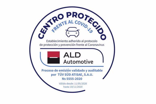 Imagen del sello frente al Covid-19 de ALD Automotive.