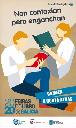 Cartel de las ferias del libro de Galicia de 2020