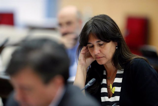La portavoz de Junts per Catalunya en el Congreso, Laura Borràs, en la Comisión de Universidades