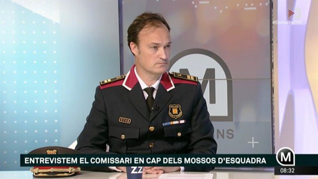 El jefe de Mossos, Eduard Sallent, en una entrevista en TV3