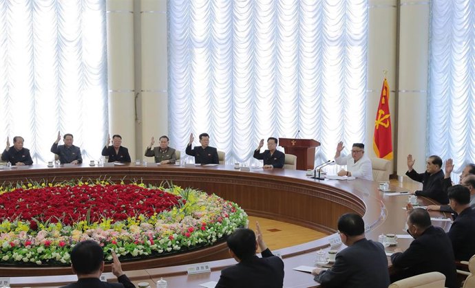 Reunión del Partido de los Trabajadores en Corea del Norte