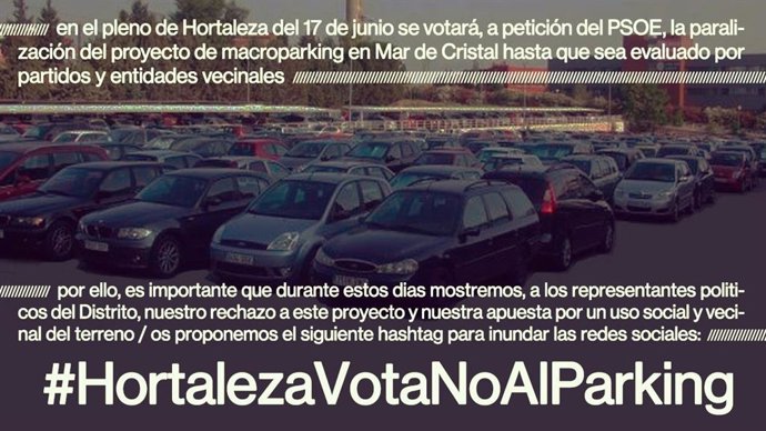Vecinos de Mar de Cristal adelantan su rechazo al macroparking proyecttado y que será debatido en Pleno el día 17