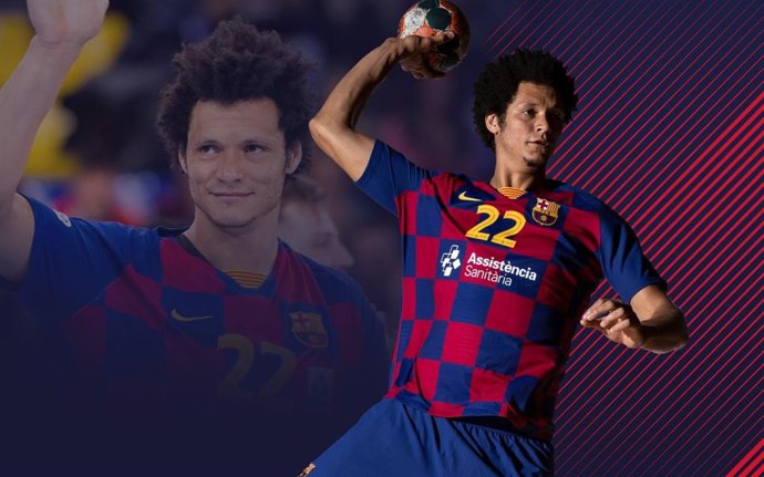 El jugador del Bara de balonmano Thiagus Petrus